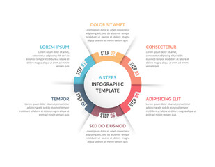 Fototapeta premium Circle Infographics - Six Elements