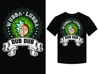wubba lubba dub dub. t-shirt design vector