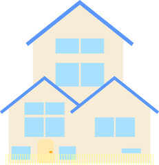 シンプルな二階建ての一般住宅