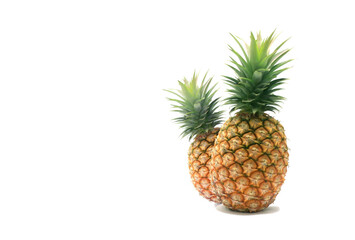 Ripe pineapple isolated on a white background