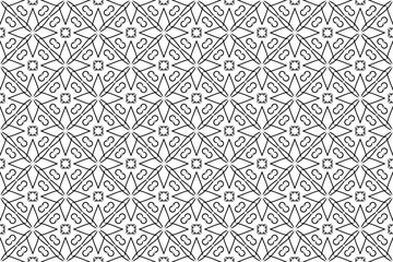 Seamless hand drawn pattern black and white