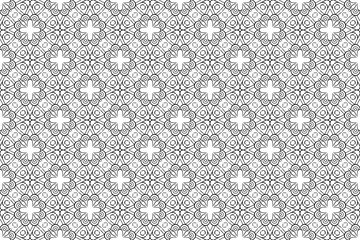 Seamless hand drawn pattern black and white