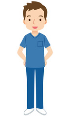 医療スタッフ　スクラブを着た医師