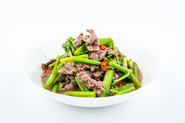 Chinese food, home-cooked dish, fried beef with celery