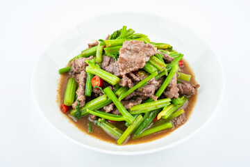 Chinese food, home-cooked dish, fried beef with celery