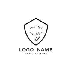 Cotton Logo Template vector symbol nature