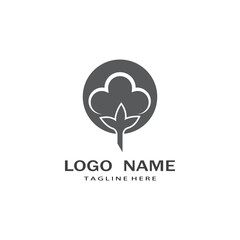 Cotton Logo Template vector symbol nature
