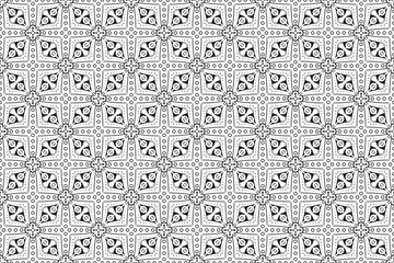 Seamless hand drawn pattern black and white