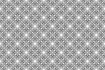 Seamless hand drawn pattern black and white