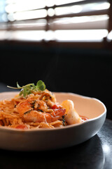 spaghetti pomodoro with sea food