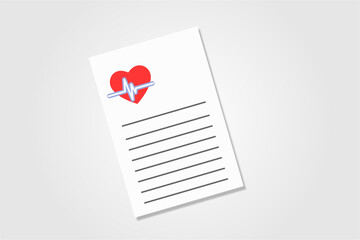 Folder with hospital documents. Doctor paperwork.