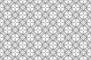 Seamless hand drawn pattern black and white
