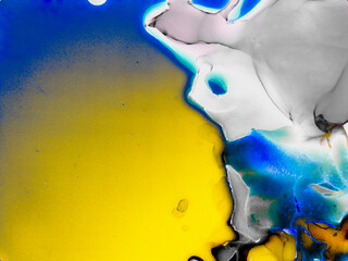 Space Illustration.  Neon Cobalt Pattern.