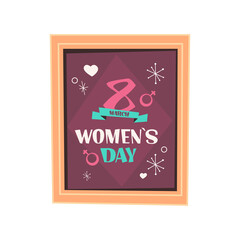 womens day 8 march holiday celebration banner flyer or greeting card vector illustration
