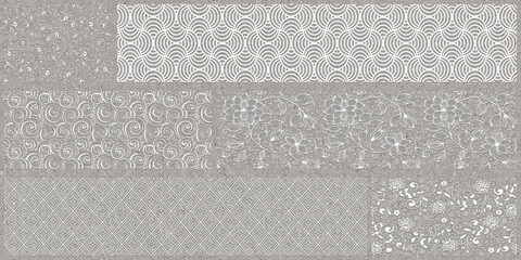 grey color surface geometric design pattern use for wall tiles and wall paper  - 416210733