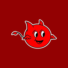 devil ball cartoon character