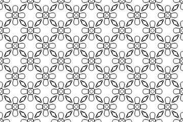 Seamless hand drawn pattern black and white