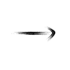 Grunge Dirt Arrow Vector. Dry Brush Stroke . Curved arrow set . sideways. black sign.  element for your design . distressed direction