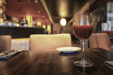 interior restaurant tableware / cutlery and tableware on a table in a cafe, beautiful catering industry