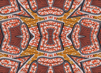 Colored African fabric - Seamless pattern, cotton, photo