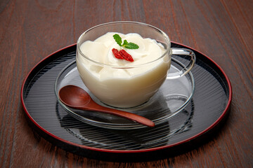 デザートの杏仁豆腐