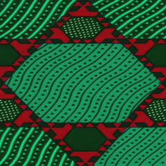 Colored African fabric - Seamless pattern, cotton, photo