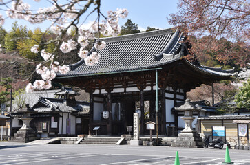 春の石山寺　東大門　滋賀県大津市
