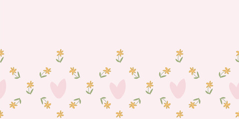 flower petal frame border seamless repeat pattern design