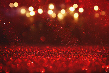 abstract red and black defocused background. bokeh lights