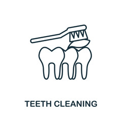 Teeth Cleaning icon. Simple element from personal hygiene collection. Creative Teeth Cleaning icon for web design, templates, infographics and more
