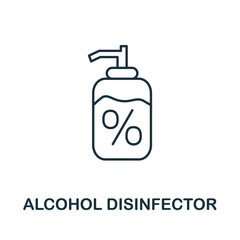Alcohol Disinfector icon. Simple element from personal hygiene collection. Creative Alcohol Disinfector icon for web design, templates, infographics and more