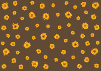Fototapeta na wymiar seamless pattern with yellow flowers