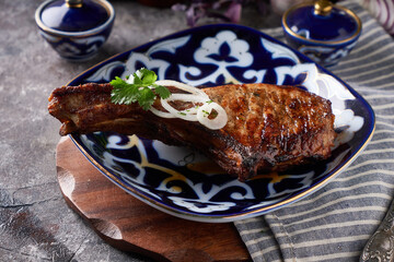 traditional fried pork marinated with onions