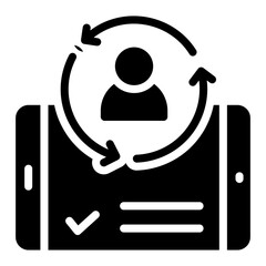 Icon of profile refresh in trendy vector design