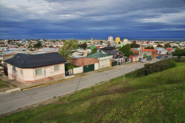 Fototapeta na wymiar The street in Punta Arenas, Patagonia, Chile