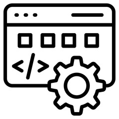 Web coding icon in modern vector design