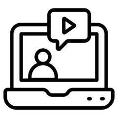 A unique vector design of video call