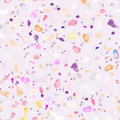 Terrazzo Texture Vector. Flooring Seamless Pattern