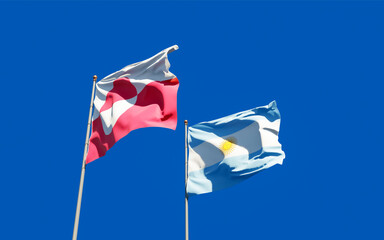 Flags of Greenland and Argentina.