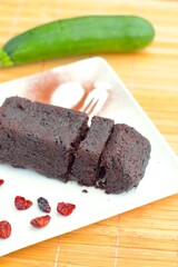 Zucchini cranberry chocolate loaf cake