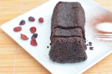 Zucchini cranberry chocolate loaf cake