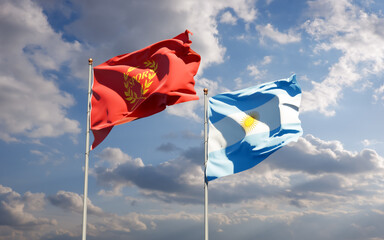 Flags of Nova Roma and Argentina.