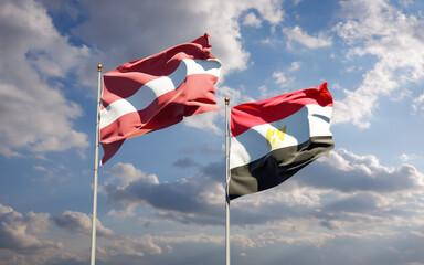 Flags of Latvia and Latvia.