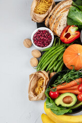 Fototapeta na wymiar High Fiber Foods., Healthy balanced dieting concept