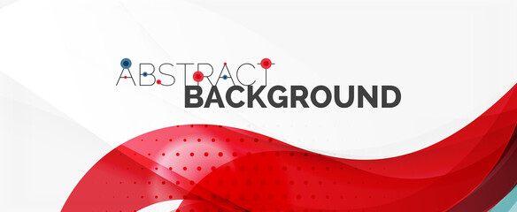 Fototapeta premium Waves and lines trendy design template for business or technology presentation, internet poster or web brochure cover, wallpaper