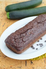 Zucchini Chocolate Chip Loaf Cake 