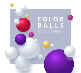 Color spheres for your design. Colored balls on the surface.