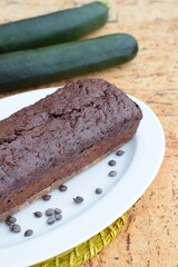 Zucchini Chocolate Chip Loaf Cake 