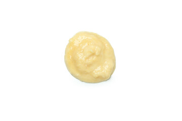 Tasty fresh hummus isolated on white background