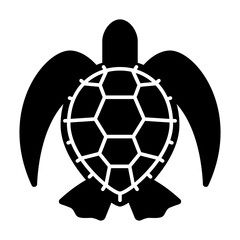 Obraz premium graphic black sea turtle on white background